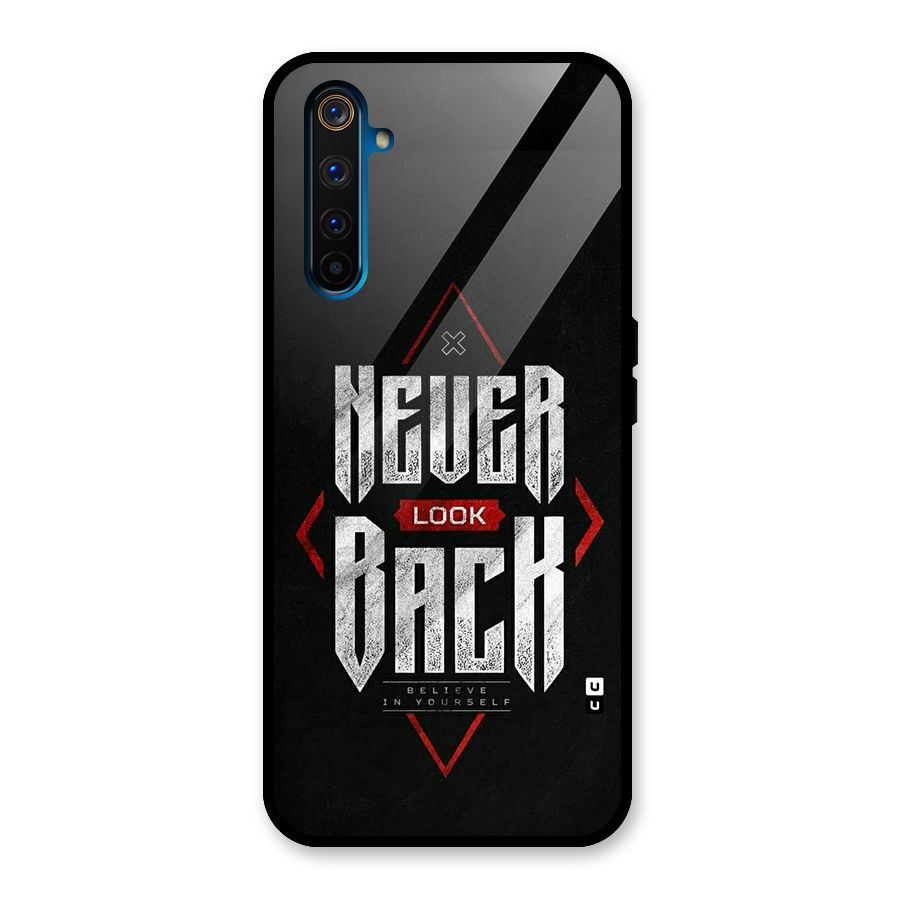 Never Look Back Diamond Glass Back Case for Realme 6 Pro