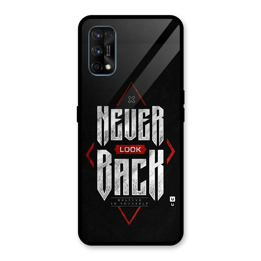 Never Look Back Diamond Glass Back Case for Realme 7 Pro