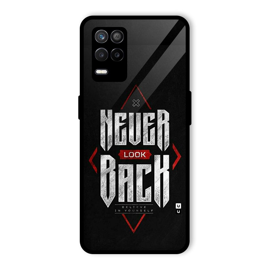Never Look Back Diamond Glass Back Case for Realme 8 5G