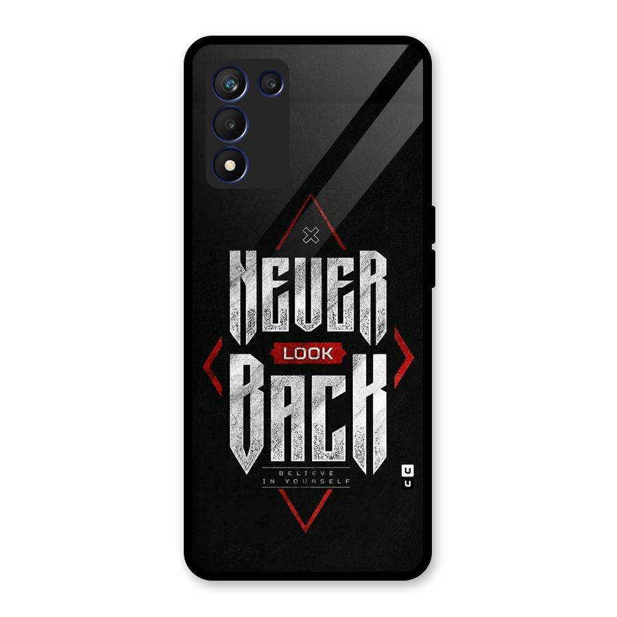 Never Look Back Diamond Glass Back Case for Realme 9 5G Speed