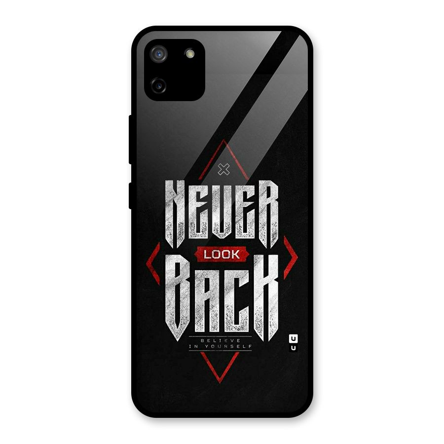 Never Look Back Diamond Glass Back Case for Realme C11