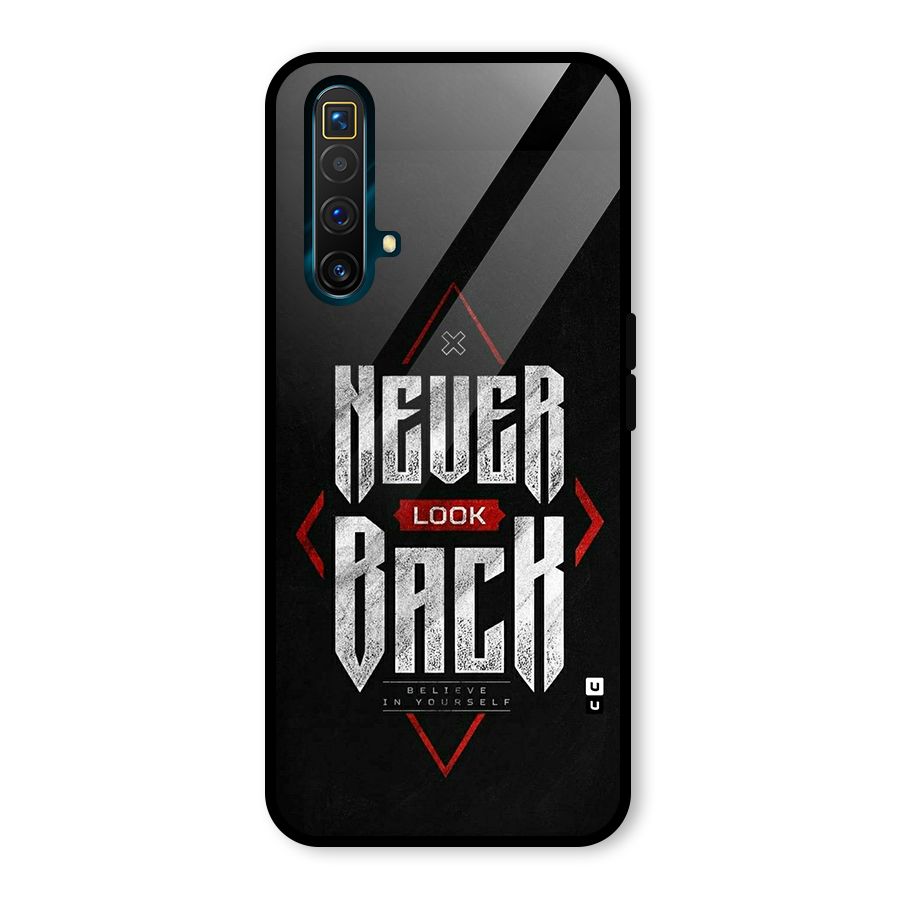 Never Look Back Diamond Glass Back Case for Realme X3