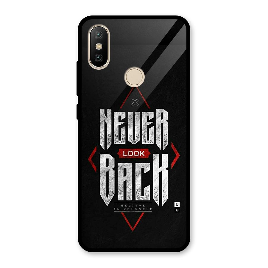 Never Look Back Diamond Glass Back Case for Redmi A1