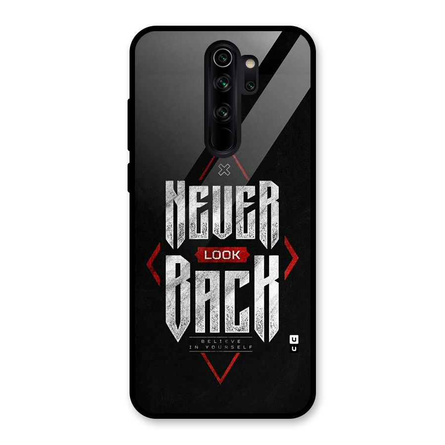 Never Look Back Diamond Glass Back Case for Redmi Note 8 Pro
