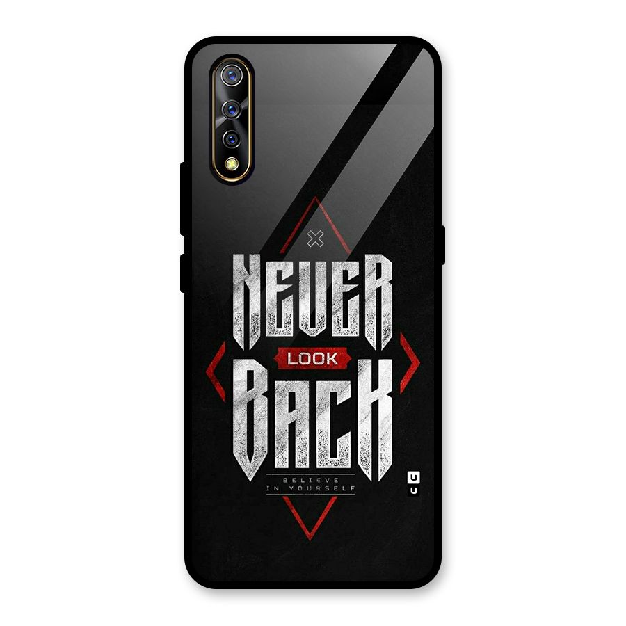 Never Look Back Diamond Glass Back Case for Vivo S1