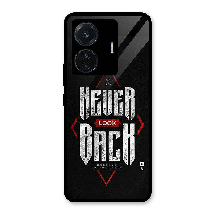 Never Look Back Diamond Glass Back Case for Vivo T1 Pro