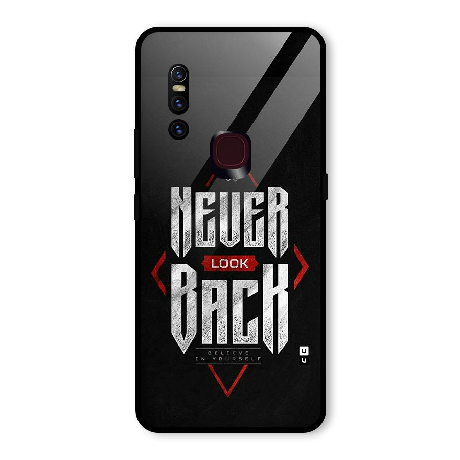 Never Look Back Diamond Glass Back Case for Vivo V15
