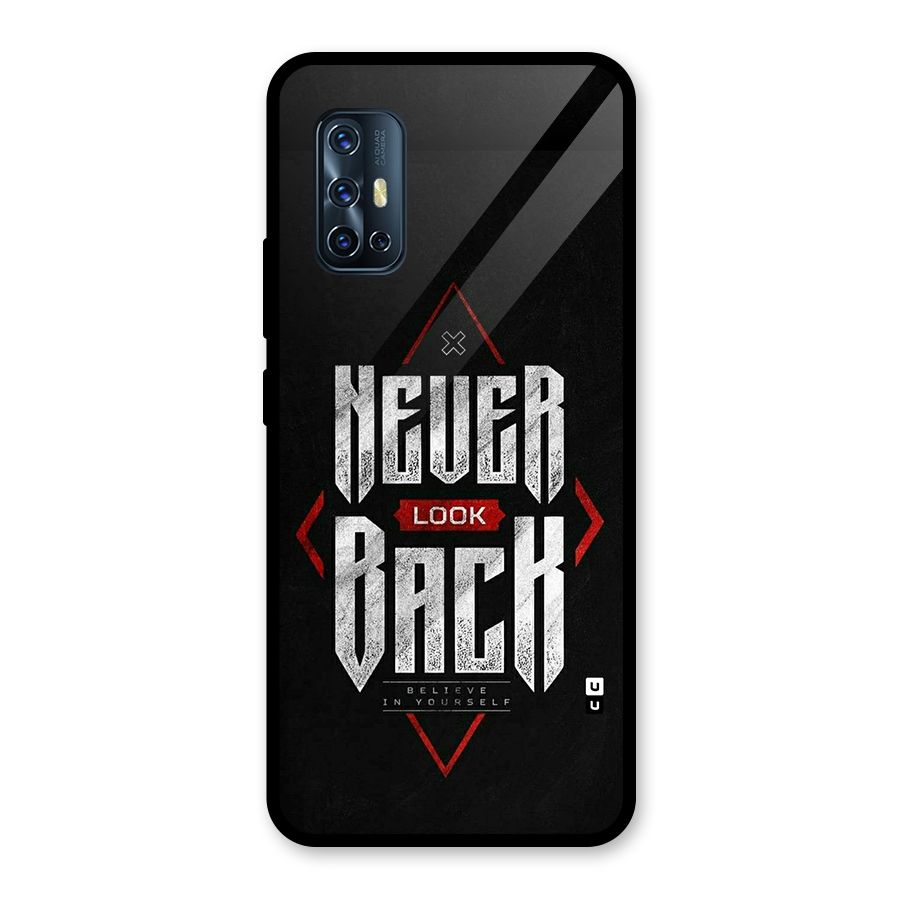 Never Look Back Diamond Glass Back Case for Vivo V17