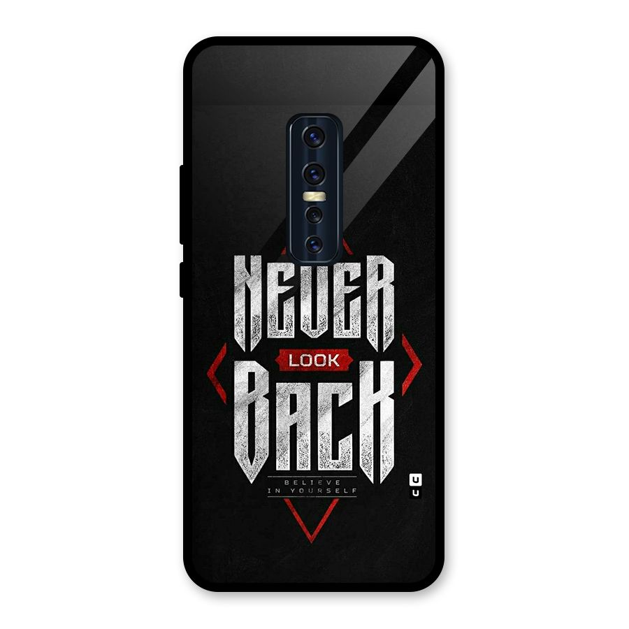 Never Look Back Diamond Glass Back Case for Vivo V17 Pro