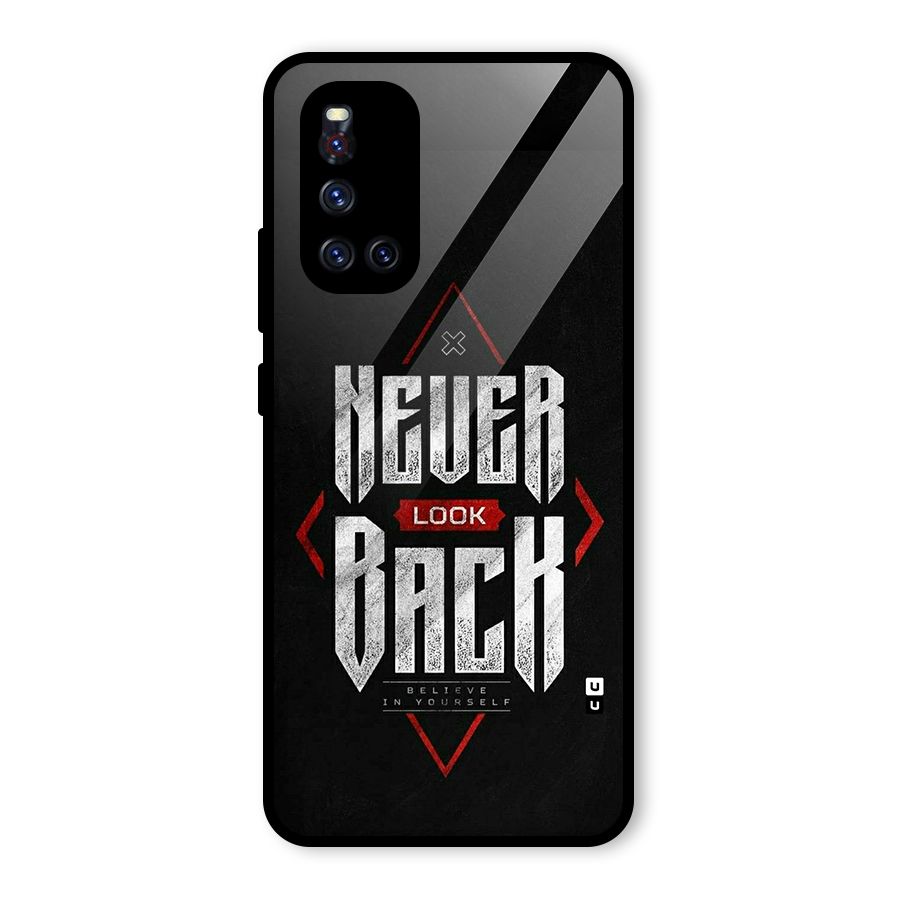 Never Look Back Diamond Glass Back Case for Vivo V19