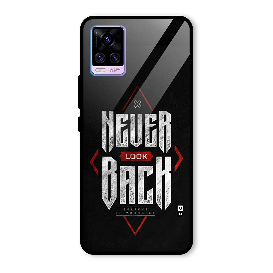 Never Look Back Diamond Glass Back Case for Vivo V20 Pro