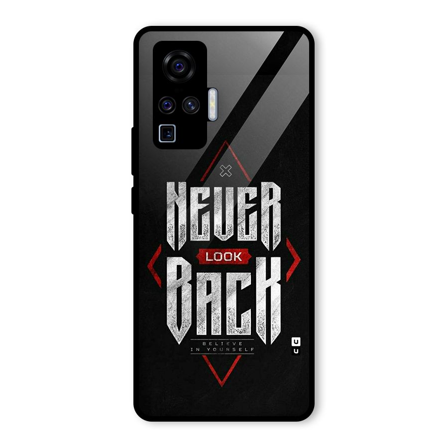 Never Look Back Diamond Glass Back Case for Vivo X50 Pro