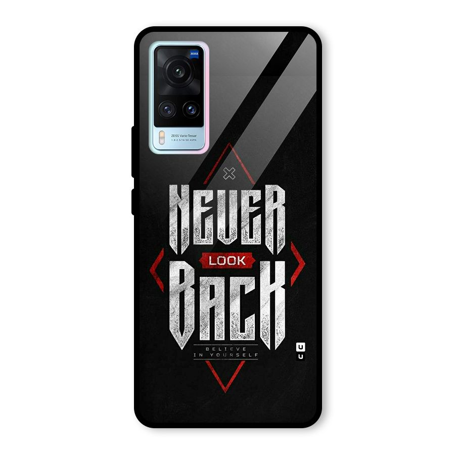 Never Look Back Diamond Glass Back Case for Vivo X60