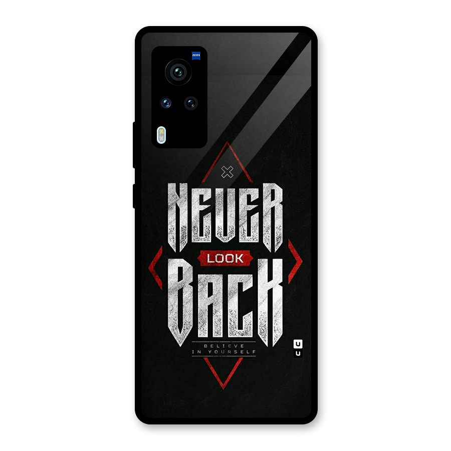 Never Look Back Diamond Glass Back Case for Vivo X60 Pro