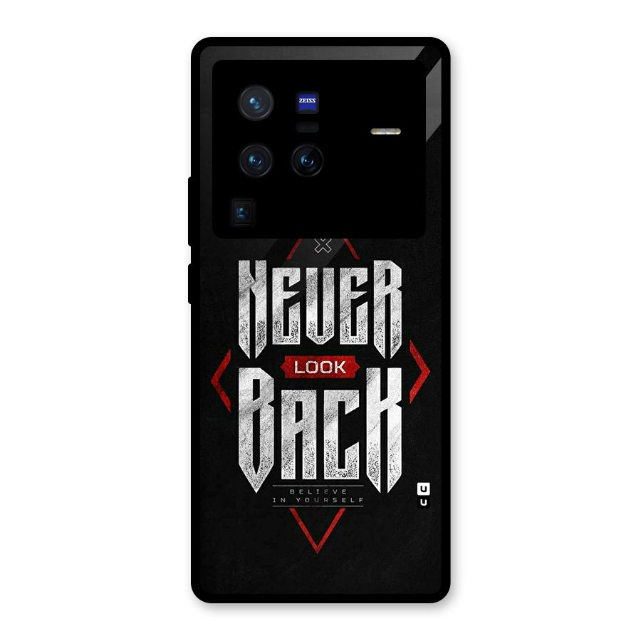 Never Look Back Diamond Glass Back Case for Vivo X80 Pro