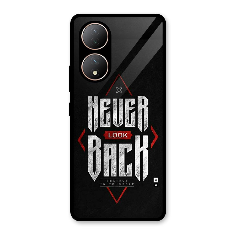 Never Look Back Diamond Glass Back Case for Vivo Y100A