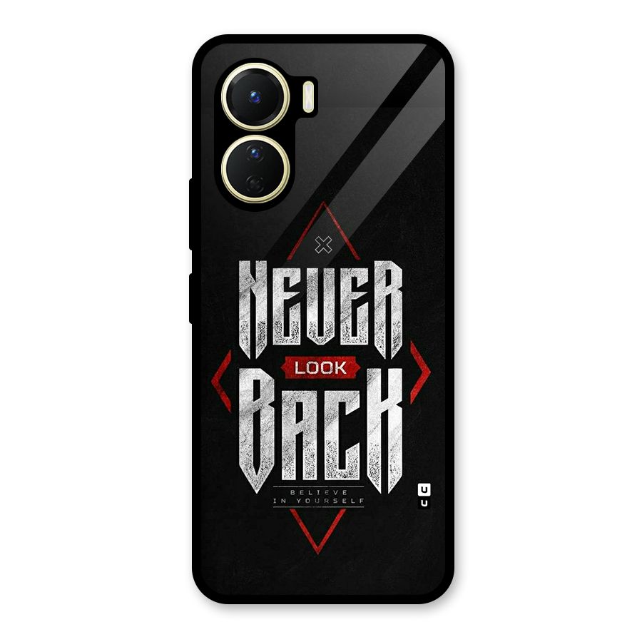 Never Look Back Diamond Glass Back Case for Vivo Y16