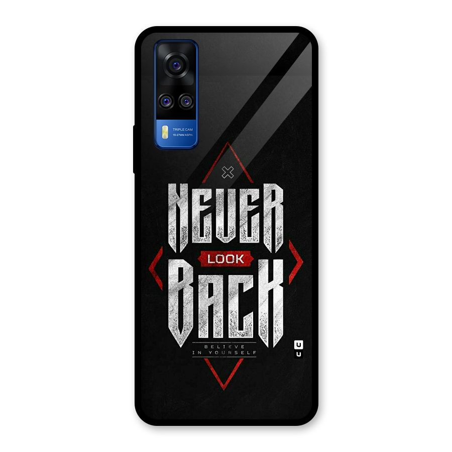 Never Look Back Diamond Glass Back Case for Vivo Y31