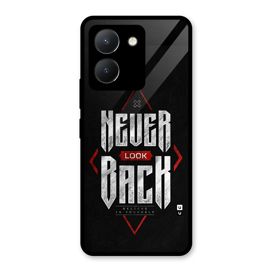 Never Look Back Diamond Glass Back Case for Vivo Y36