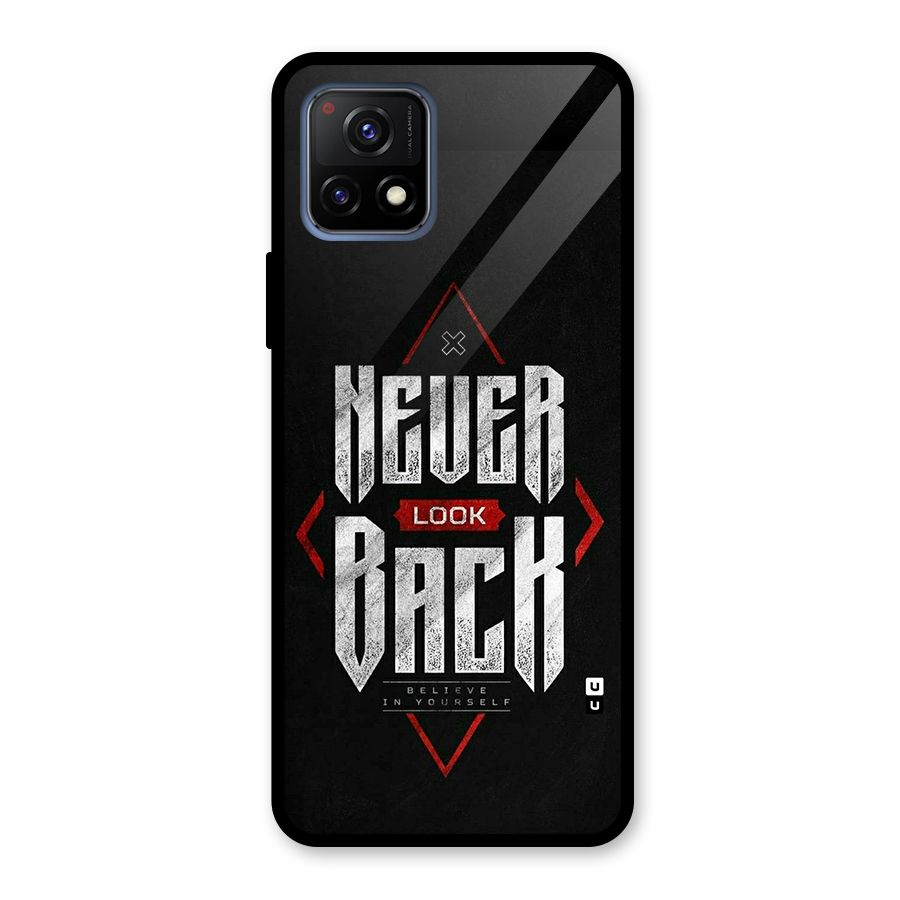 Never Look Back Diamond Glass Back Case for Vivo Y72 5G