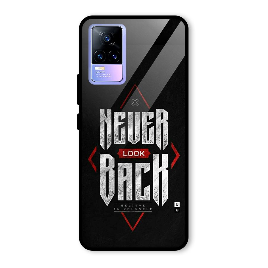 Never Look Back Diamond Glass Back Case for Vivo Y73