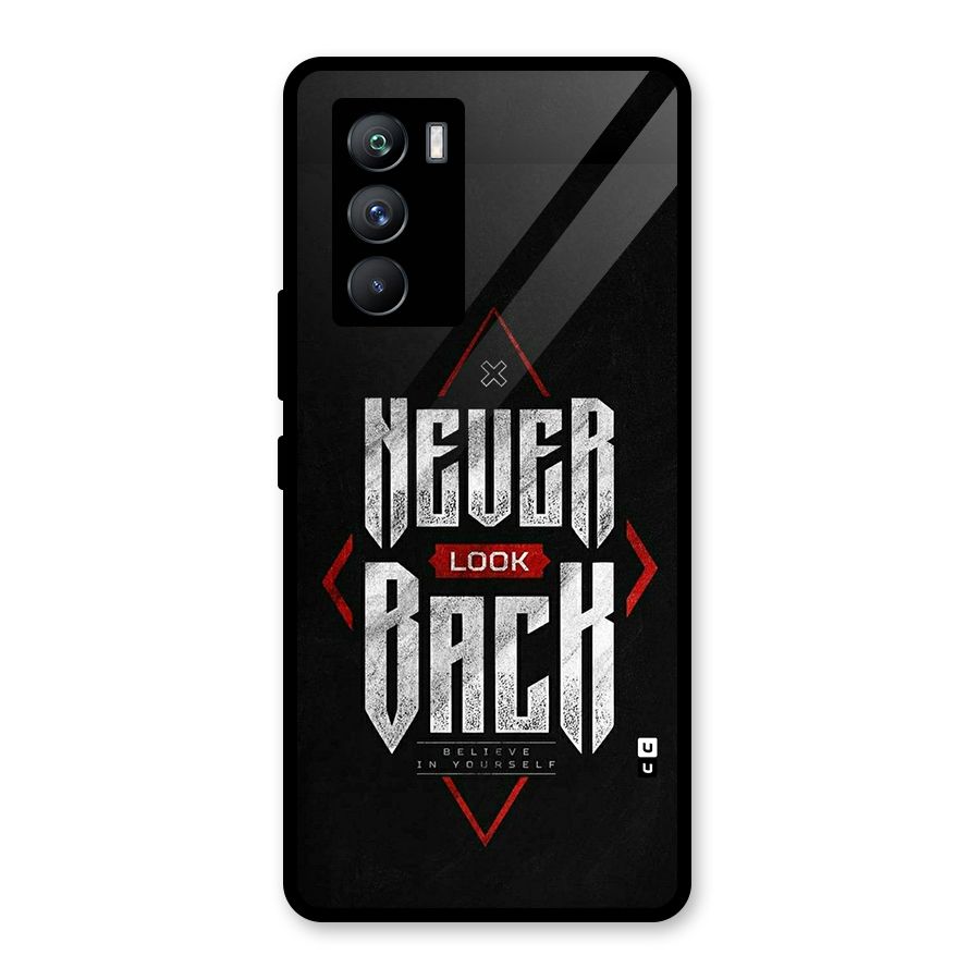 Never Look Back Diamond Glass Back Case for Vivo iQOO 9 SE
