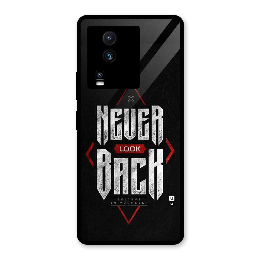 Never Look Back Diamond Glass Back Case for Vivo iQOO Neo 7