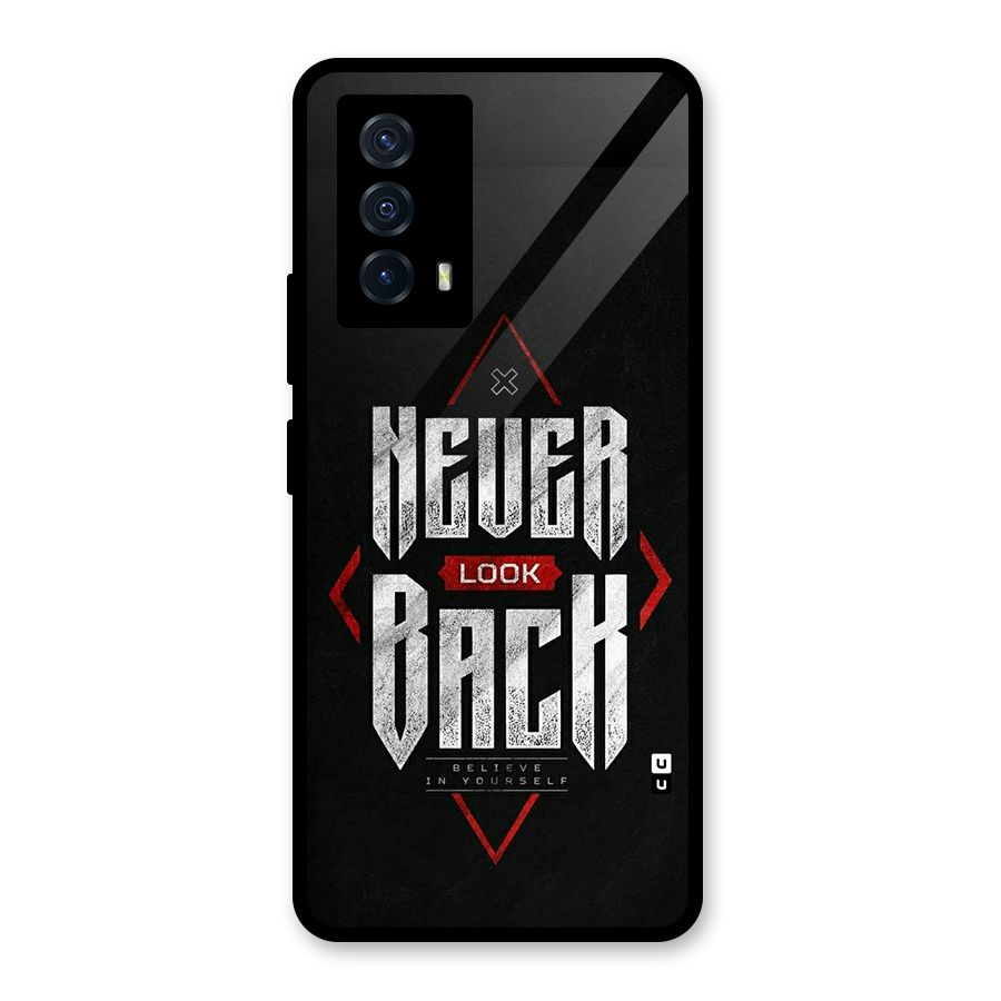 Never Look Back Diamond Glass Back Case for Vivo iQOO Z5