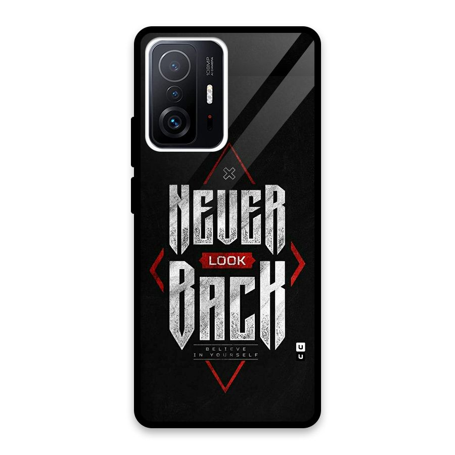 Never Look Back Diamond Glass Back Case for Xiaomi 11T Pro