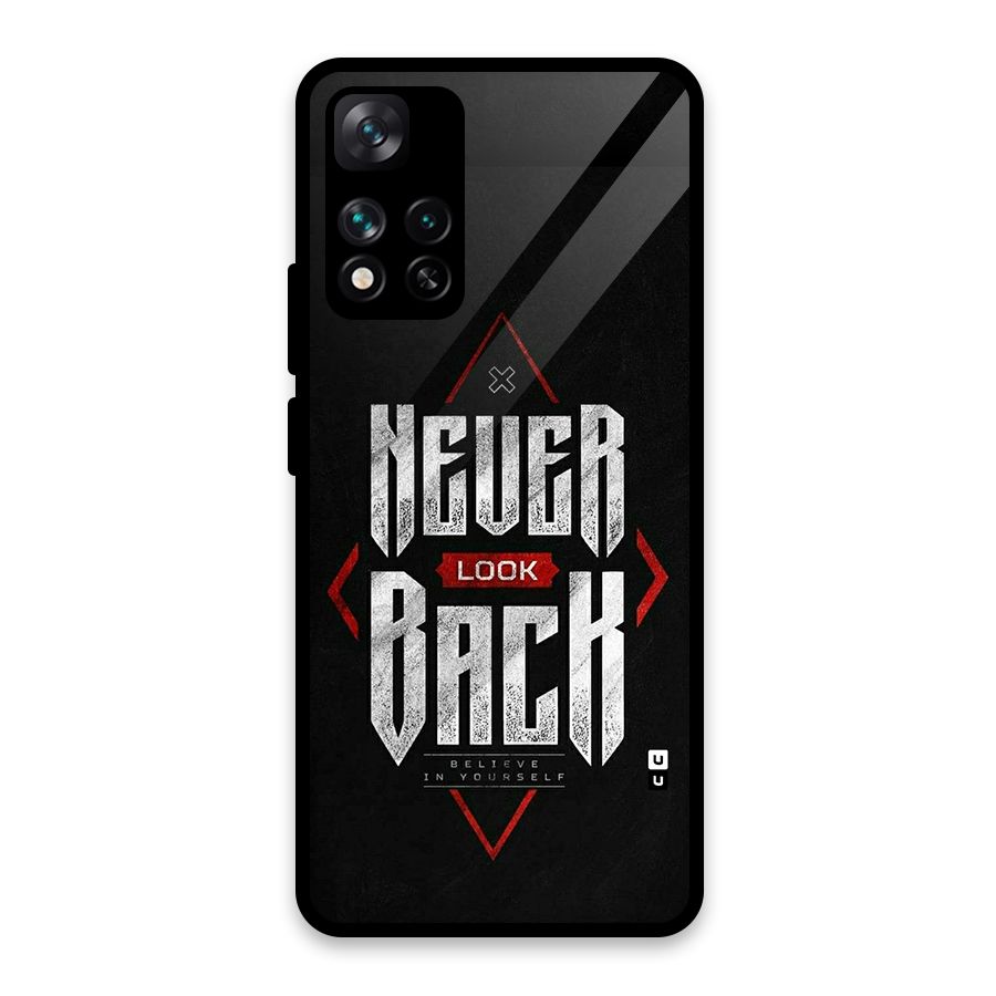 Never Look Back Diamond Glass Back Case for Xiaomi 11i 5G