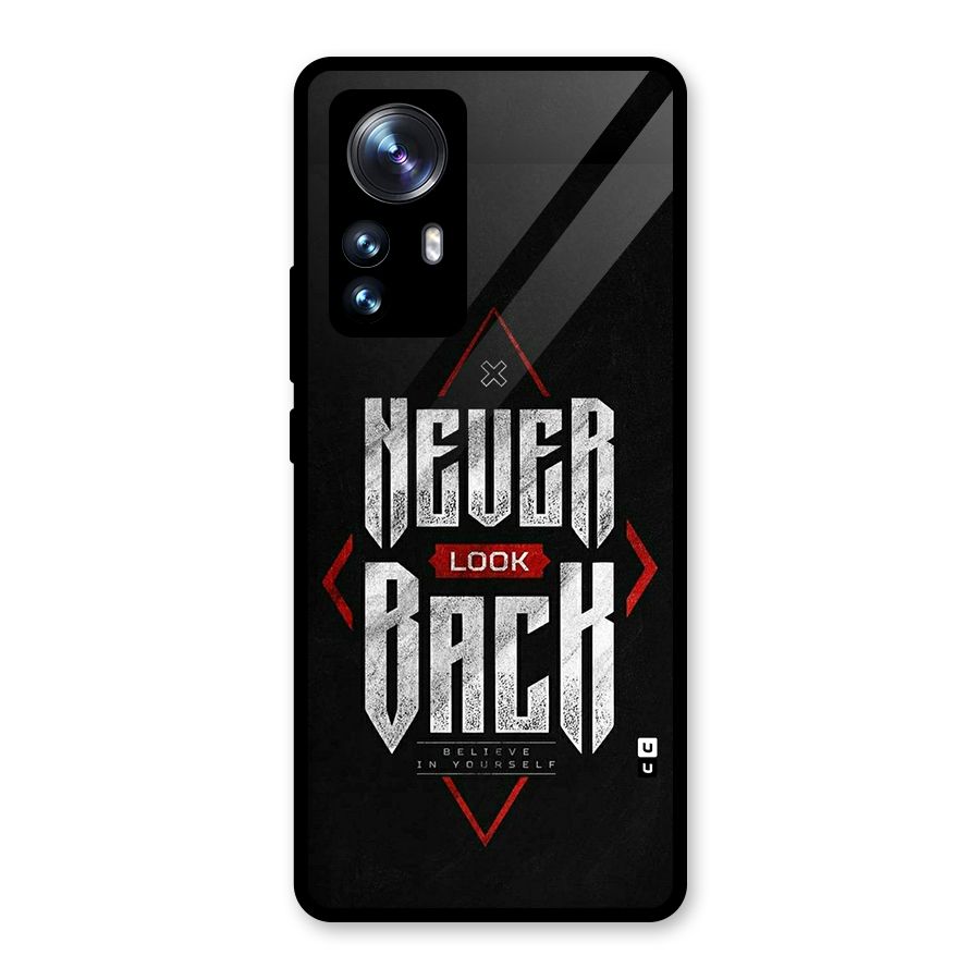 Never Look Back Diamond Glass Back Case for Xiaomi 12 Pro