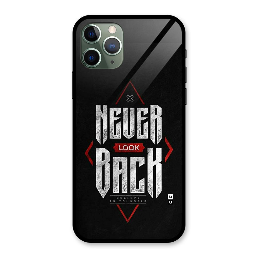 Never Look Back Diamond Glass Back Case for iPhone 11 Pro