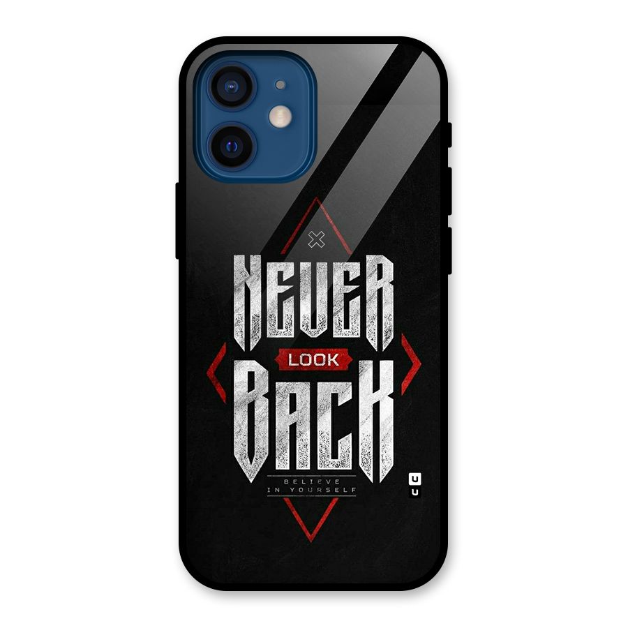 Never Look Back Diamond Glass Back Case for iPhone 12 Mini