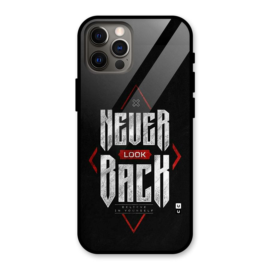 Never Look Back Diamond Glass Back Case for iPhone 12 Pro