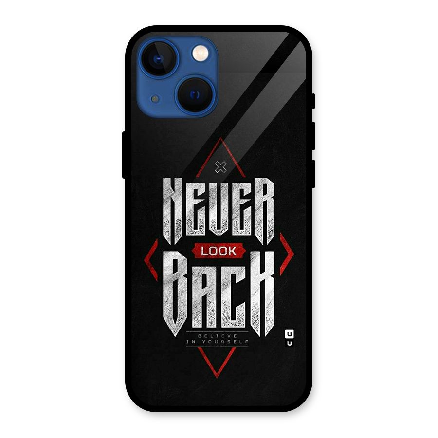 Never Look Back Diamond Glass Back Case for iPhone 13 Mini