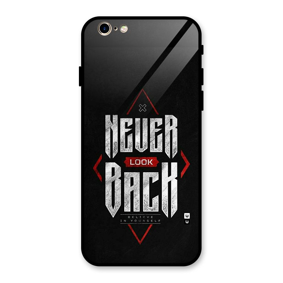 Never Look Back Diamond Glass Back Case for iPhone 6 6S