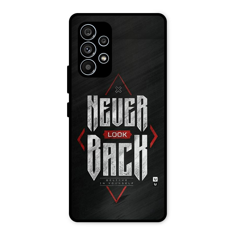 Never Look Back Diamond Metal Back Case for Galaxy A53 5G
