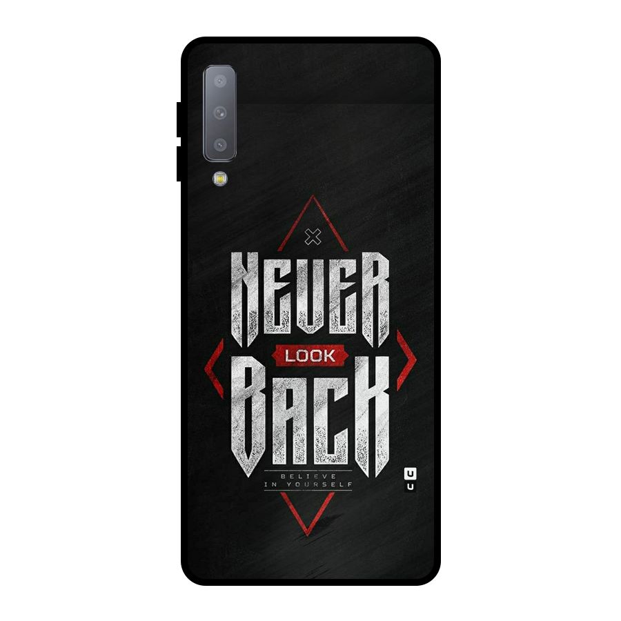 Never Look Back Diamond Metal Back Case for Galaxy A7 (2018)