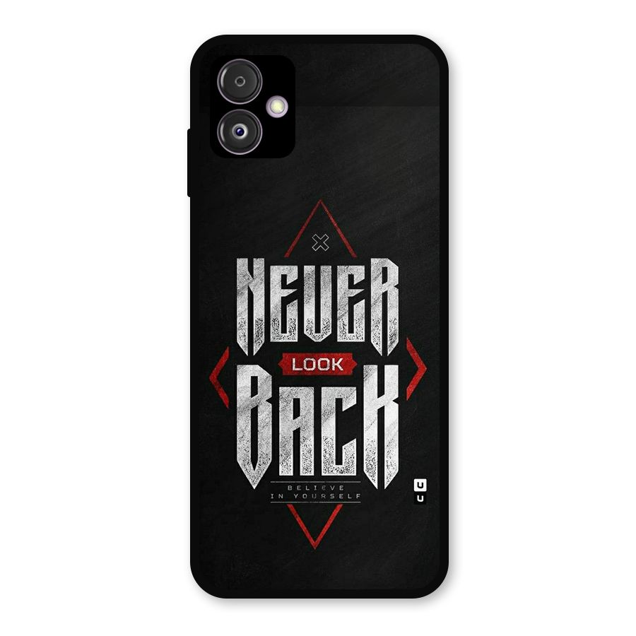 Never Look Back Diamond Metal Back Case for Galaxy F14
