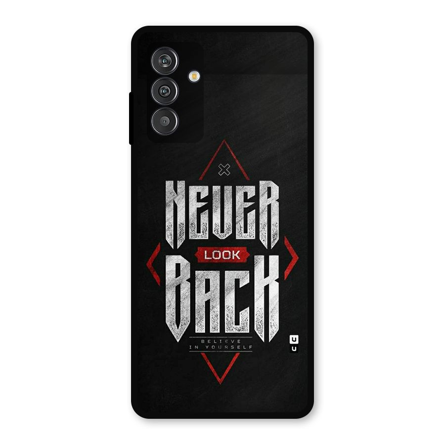 Never Look Back Diamond Metal Back Case for Galaxy M13
