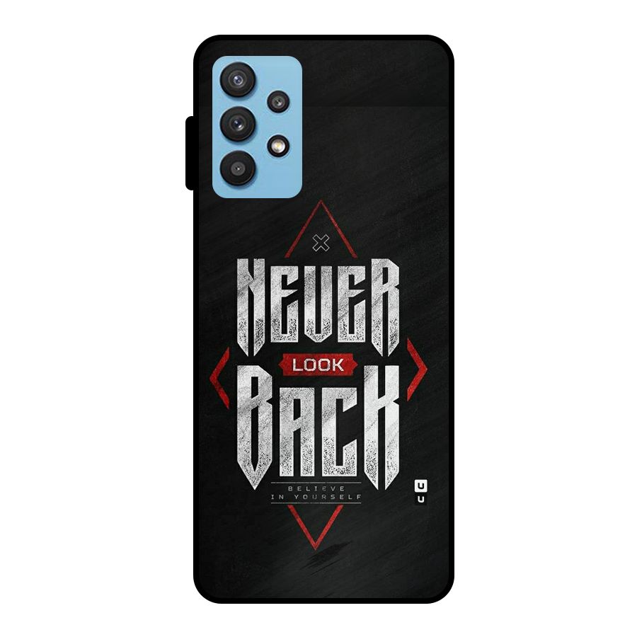 Never Look Back Diamond Metal Back Case for Galaxy M32 5G