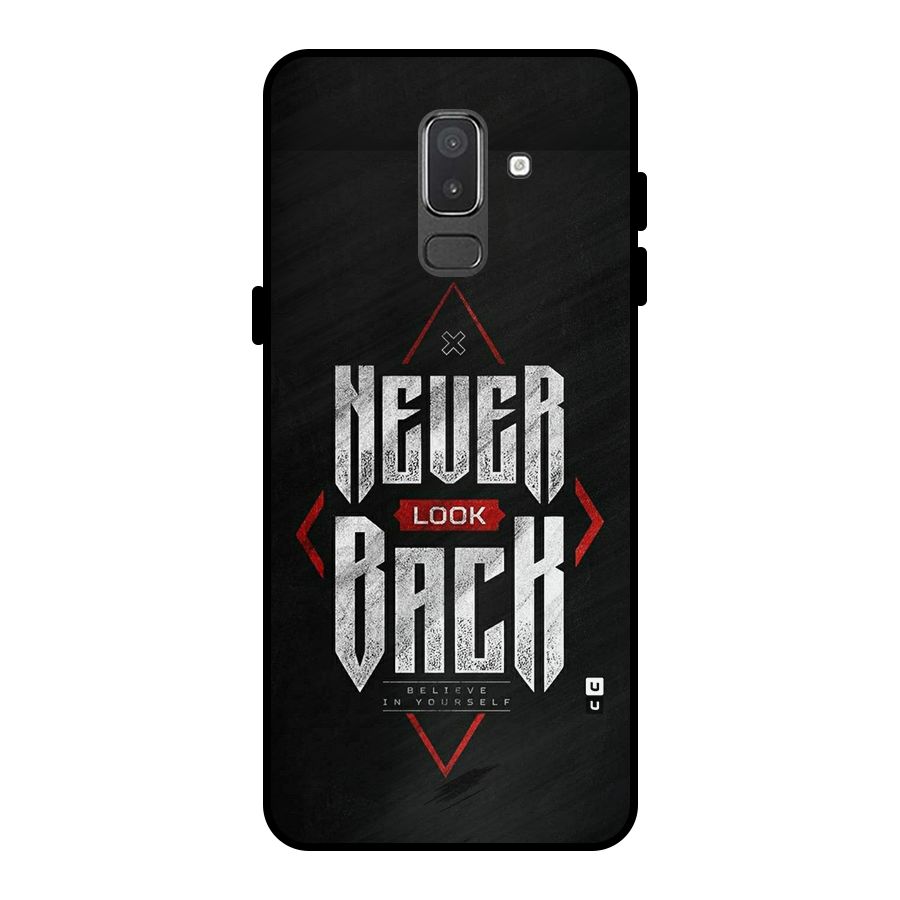 Never Look Back Diamond Metal Back Case for Galaxy On8 (2018)