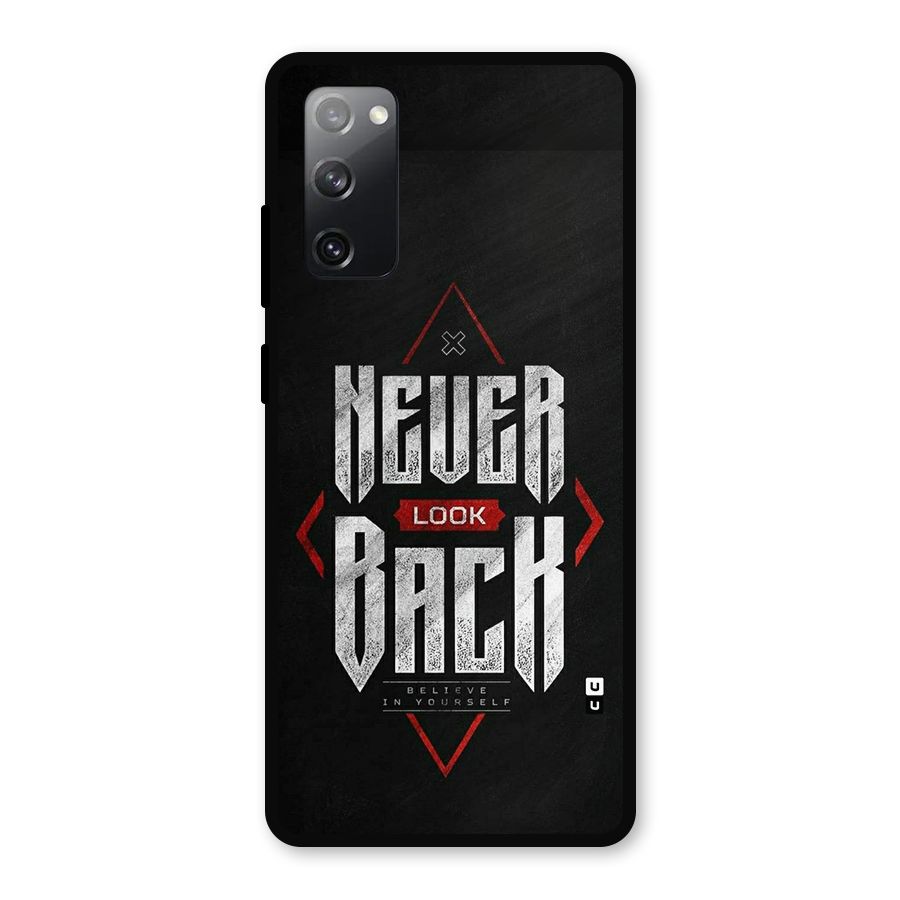Never Look Back Diamond Metal Back Case for Galaxy S20 FE