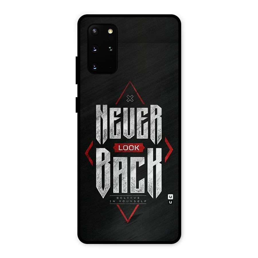 Never Look Back Diamond Metal Back Case for Galaxy S20 Plus