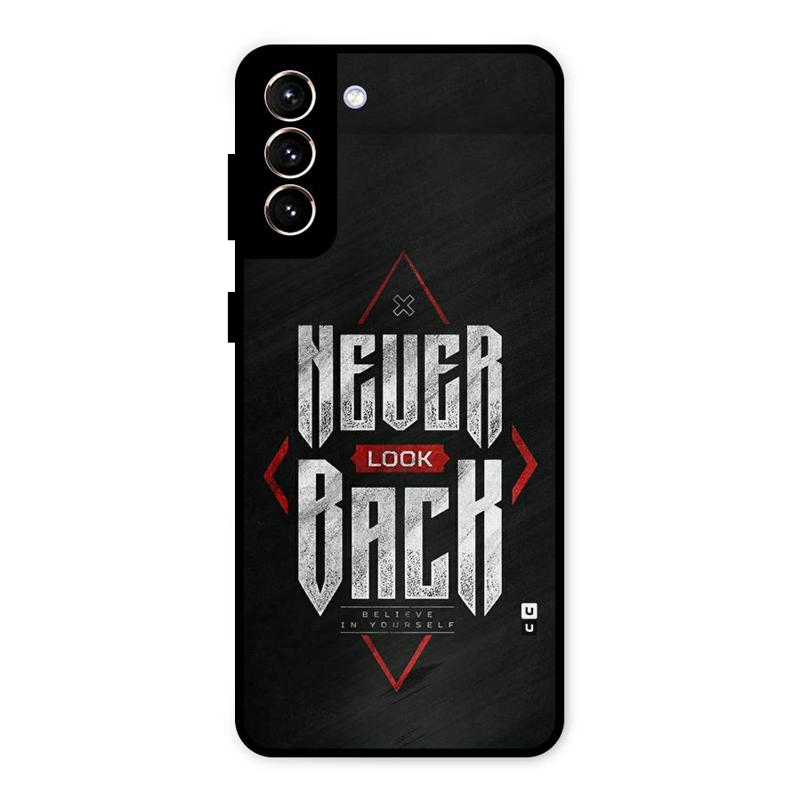 Never Look Back Diamond Metal Back Case for Galaxy S21 Plus