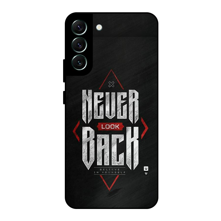 Never Look Back Diamond Metal Back Case for Galaxy S22 Plus 5G