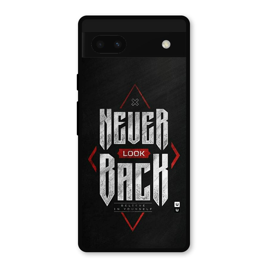 Never Look Back Diamond Metal Back Case for Google Pixel 6a