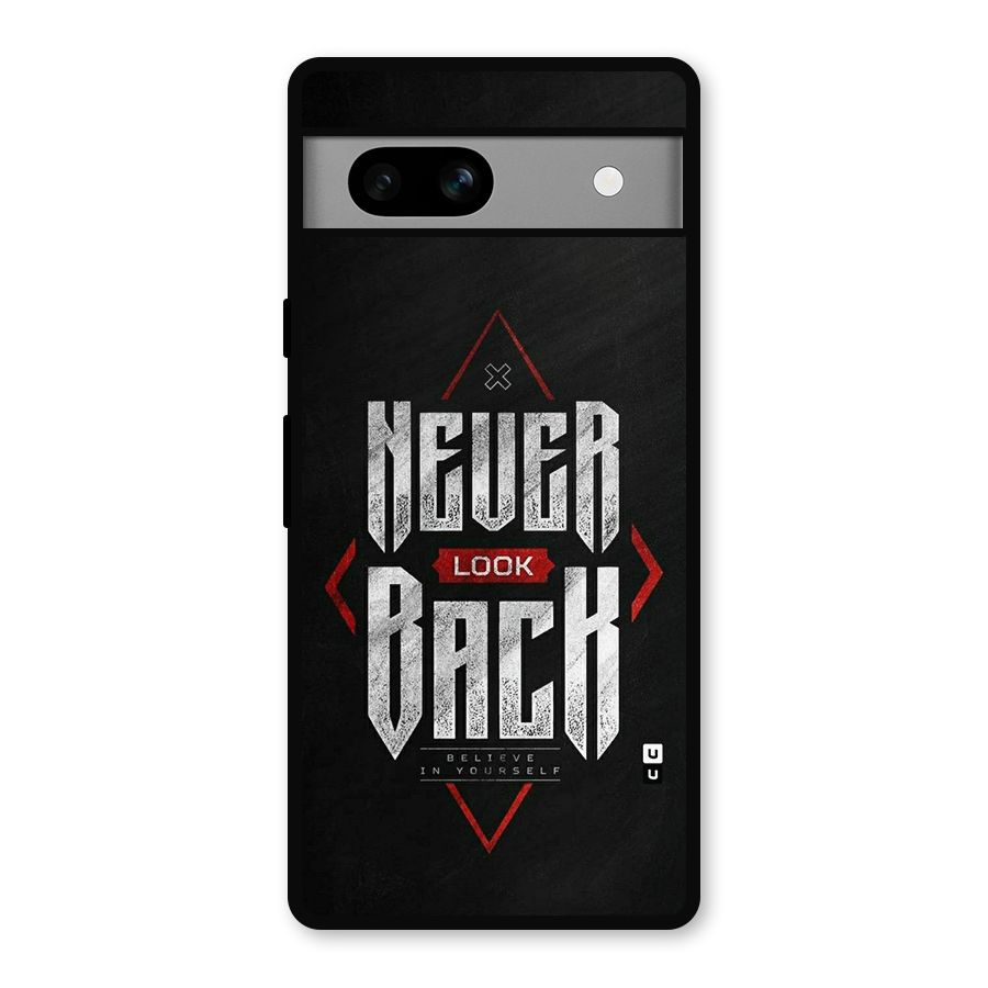 Never Look Back Diamond Metal Back Case for Google Pixel 7a