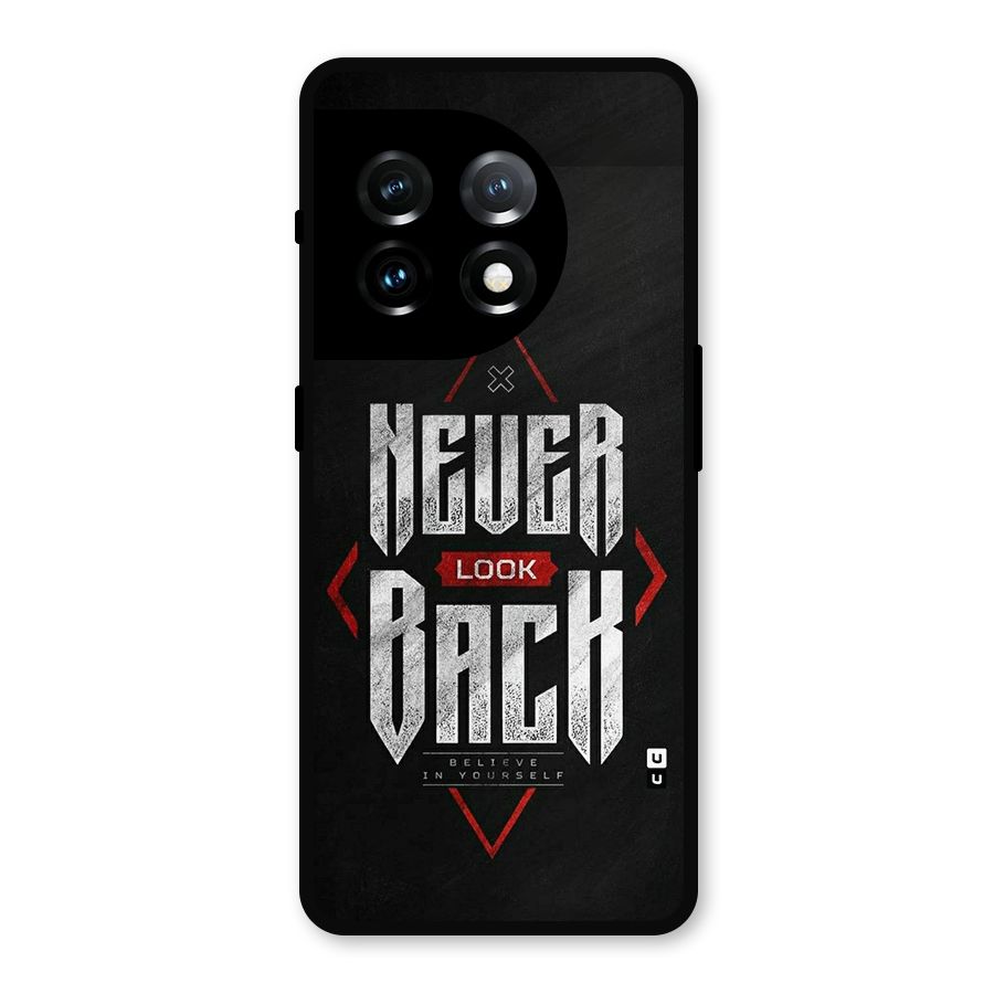 Never Look Back Diamond Metal Back Case for OnePlus 11