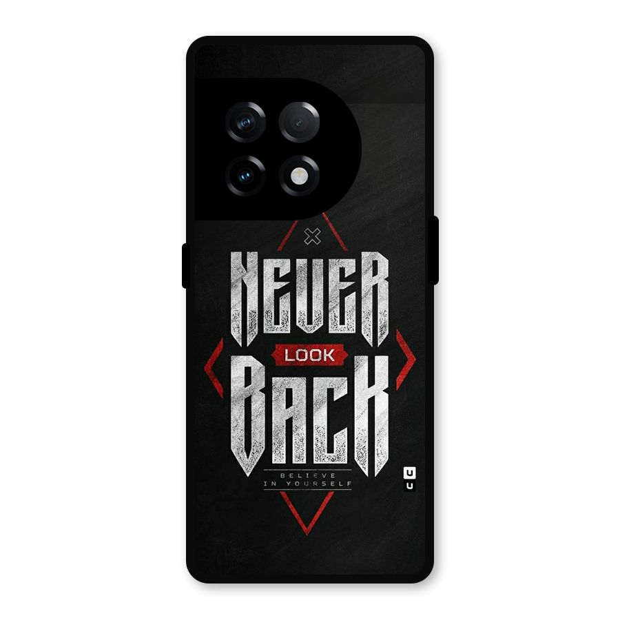 Never Look Back Diamond Metal Back Case for OnePlus 11R